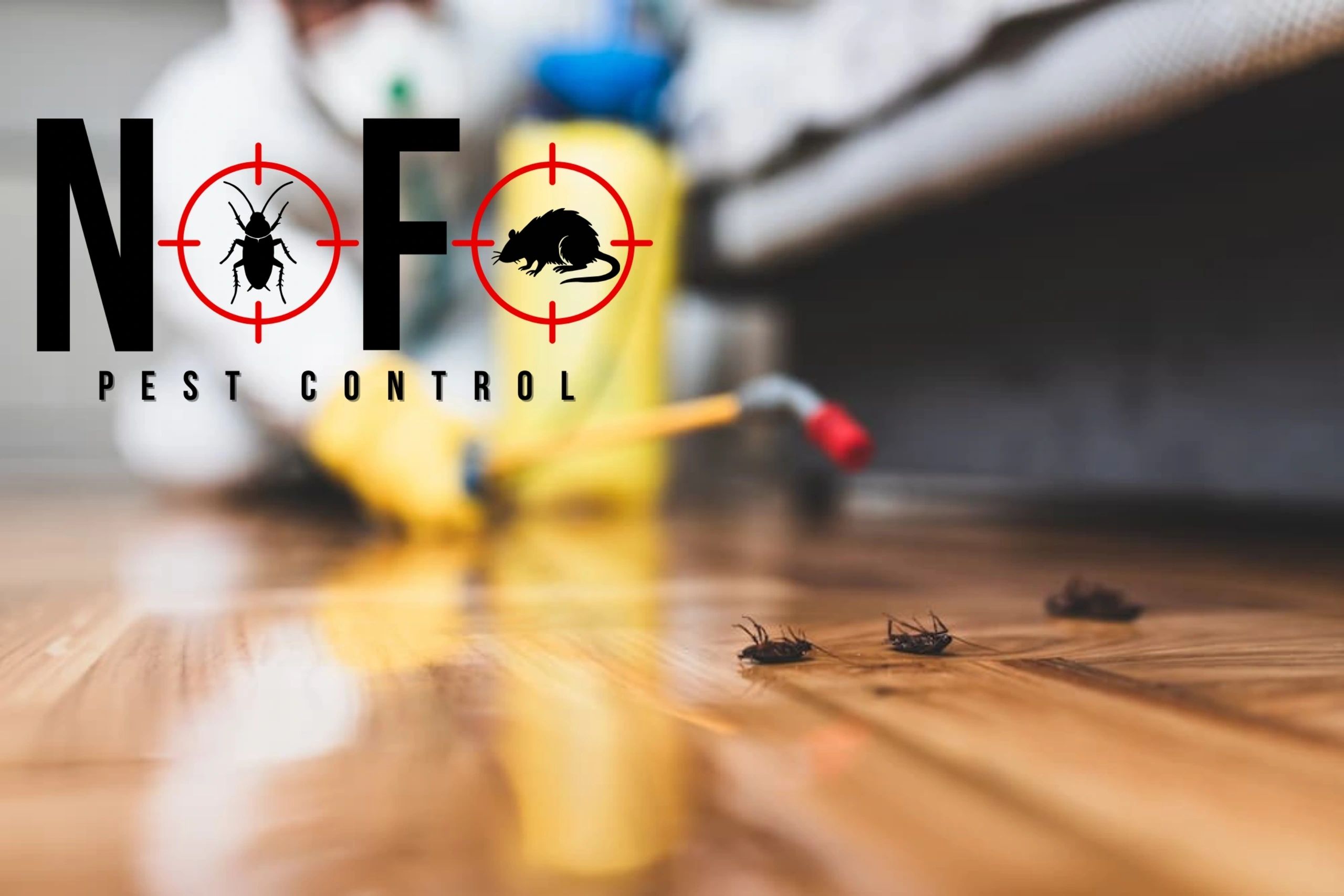 NOFO Pest Control technician treating a home